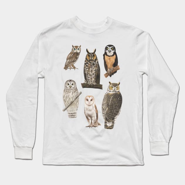 A Parliament Of Owls Long Sleeve T-Shirt by Alayna Paquette